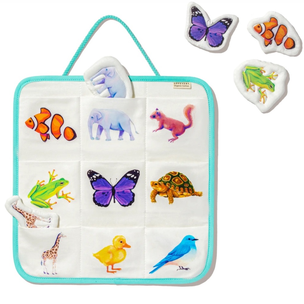 Lovevery Quilted Critter Pockets from The Realist Playkit